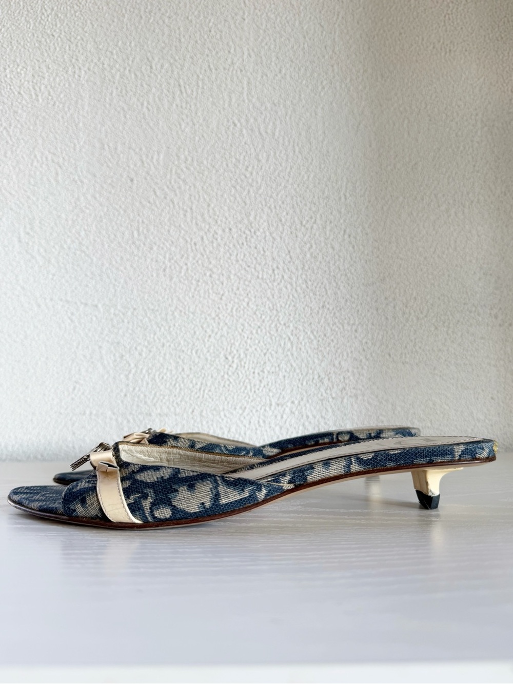 Vintage Christian Dior Oblique Lock & Key Mule Kitten Heels EU 39 - Picture 5 of 16